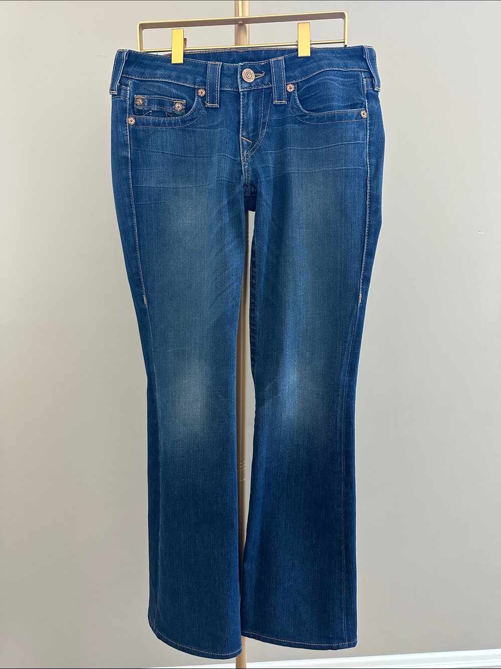 True Religion Bobby Flare Jeans – Dark Wash – Horseshoe – Size 27